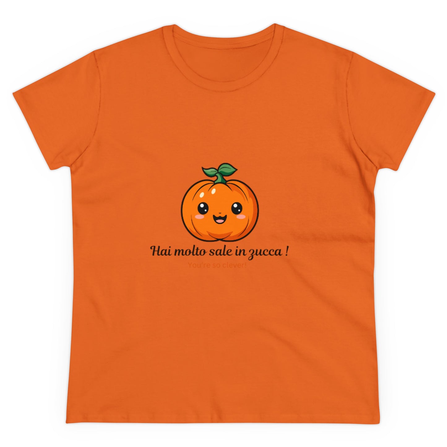 Pumpkin Cute Quote Women's Cotton Tee - Perfect for Fall & Halloween