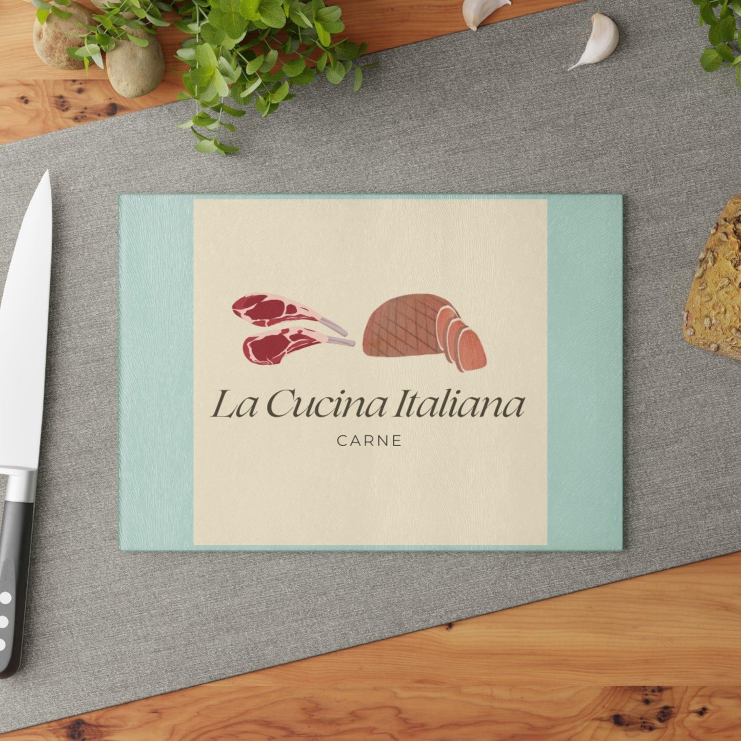 Meat - Carne Glass Cutting Board