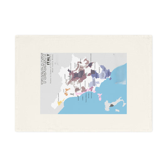 Tuscany Wine Map Kitchen Towel