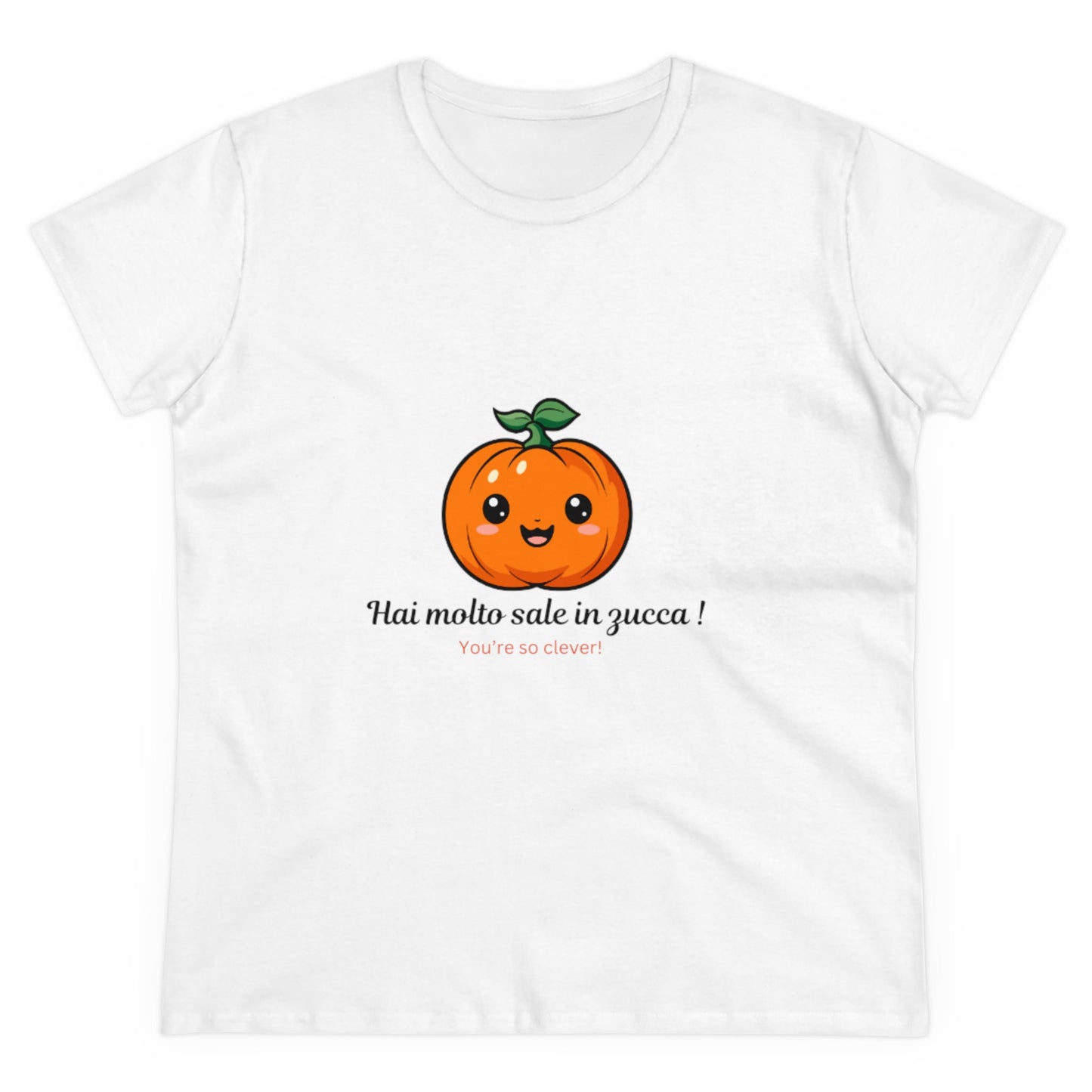 Pumpkin Cute Quote Women's Cotton Tee - Perfect for Fall & Halloween