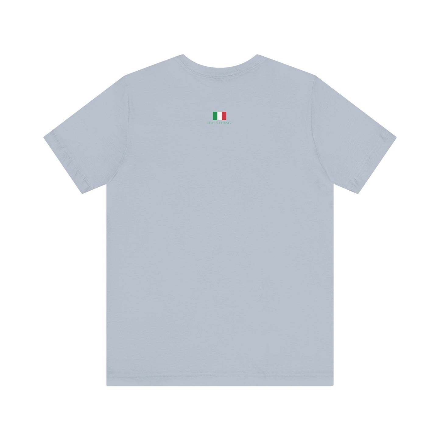 Italian Branded Jersey Short Sleeve Tee with Song slogan : Laura non c'è (Laura is not here) Unisex