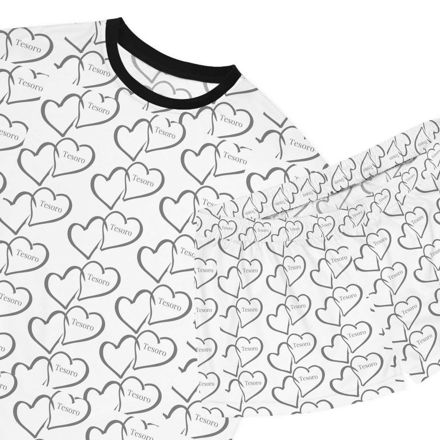 Tesoro Heart Print Women's Short Pajama Set - Cozy & Romantic Sleepwear