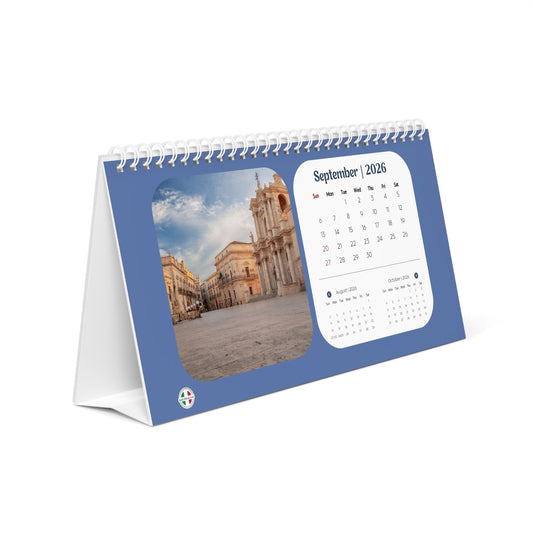 Bella Italia Desk Calendar 2026 — Scenic Italy Travel Desk Calendar