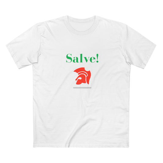 Salve! Roman Helmet Graphic Tee — Italian Heritage T‑Shirt
