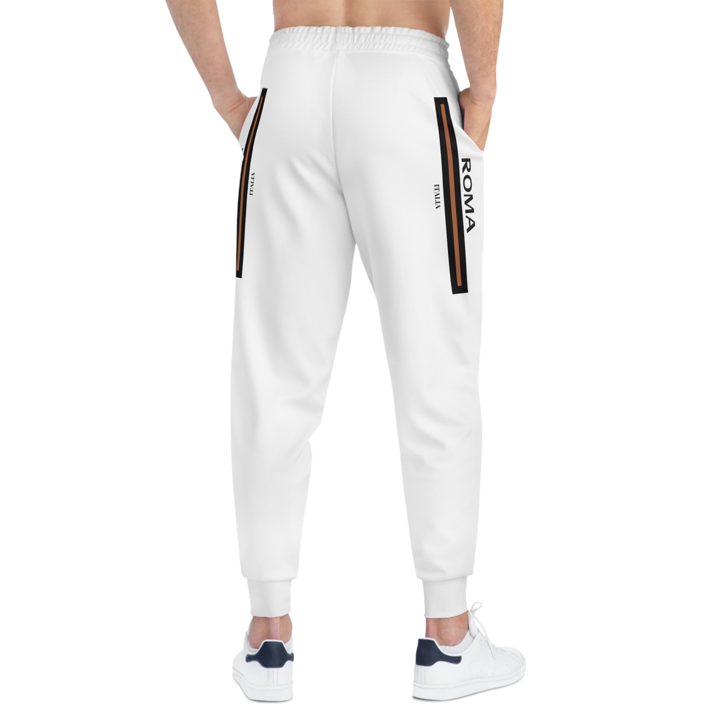 Roma Stripes - Stylish Athletic Joggers with 'ROMA' Print - Perfect for Workouts and Casual Wear