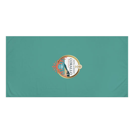 Beach Towel — Corallo Hotel & Resort Logo Teal Mink-Cotton Towel