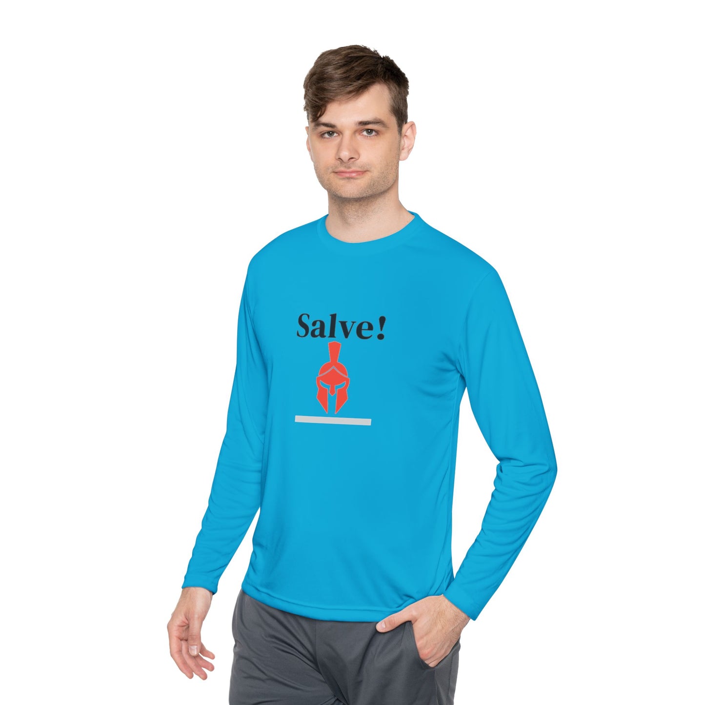 Rome Salve Long Sleeve Tee, Gladiator Inspired Design, Perfect Gift for History Lovers, Casual Everyday Wear