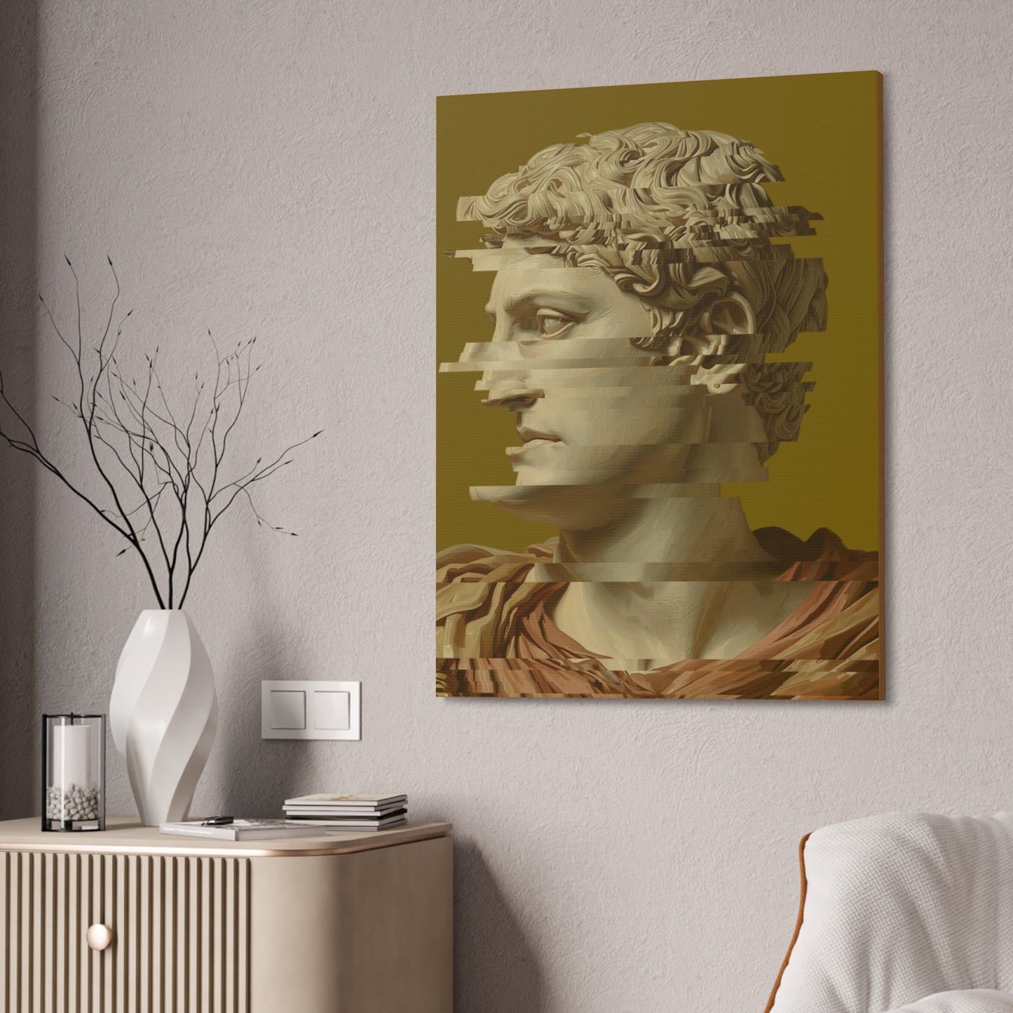 Abstrakter antiker römischer Büste Leinwanddruck
