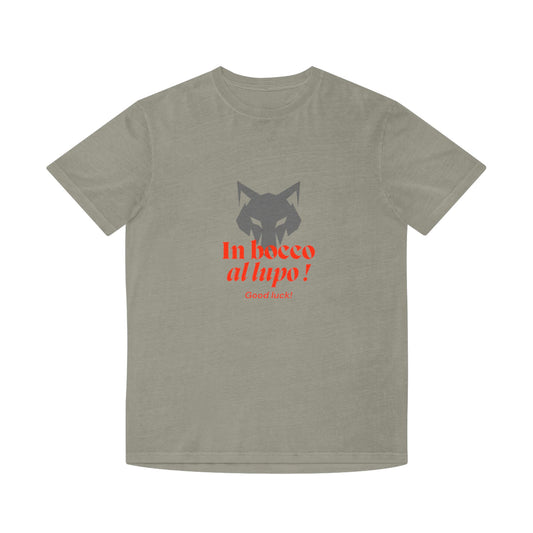 Unisex Faded Lucky T-Shirt - 'In bocca al lupo!' Design