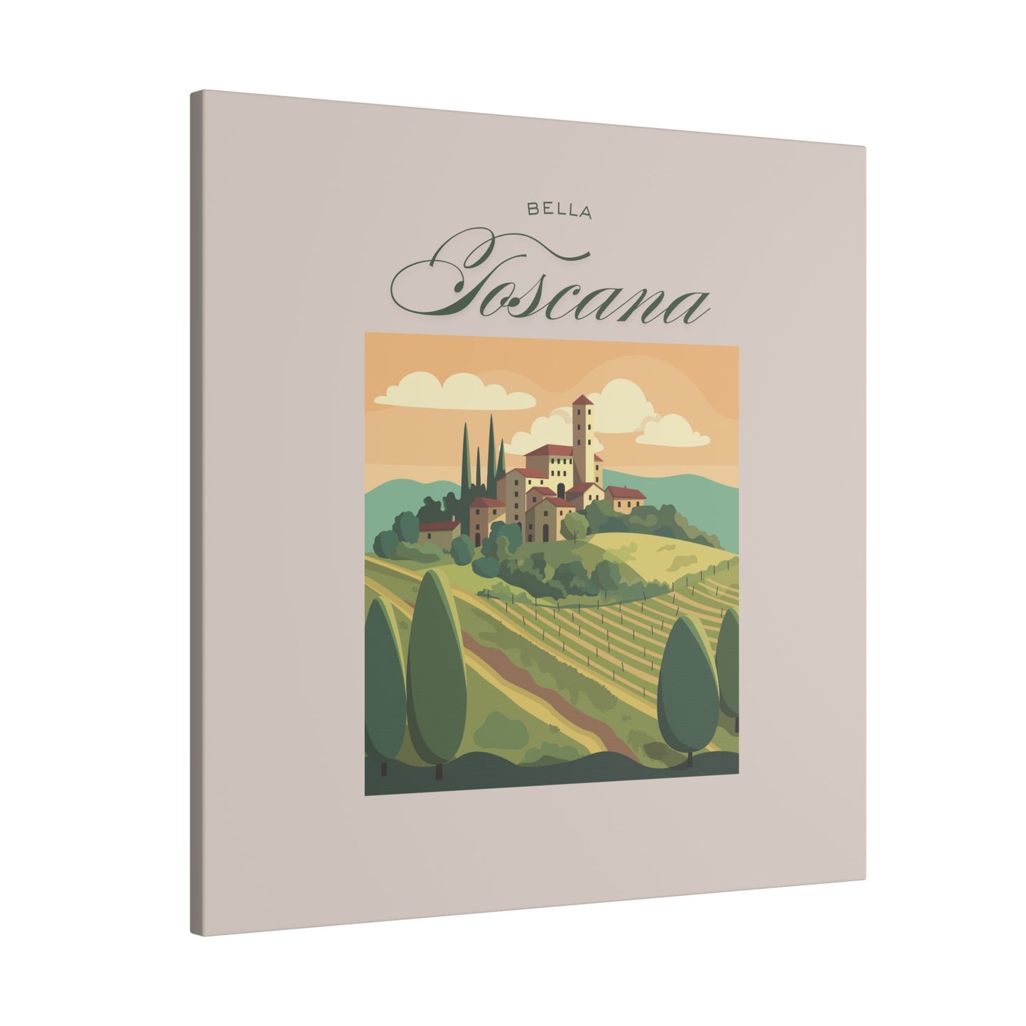 'Bella Toscana' Vintage Landscape Decor - Scenic Canvas Wall Art