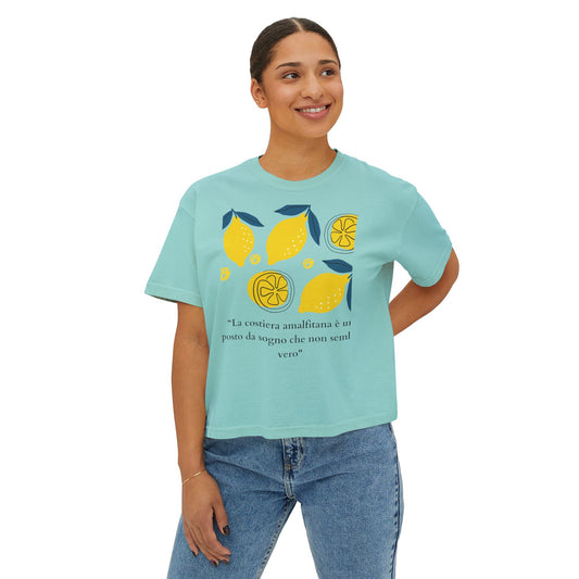 Women's Boxy Tee - La Costiera Amalfitana - Amalfi Coast