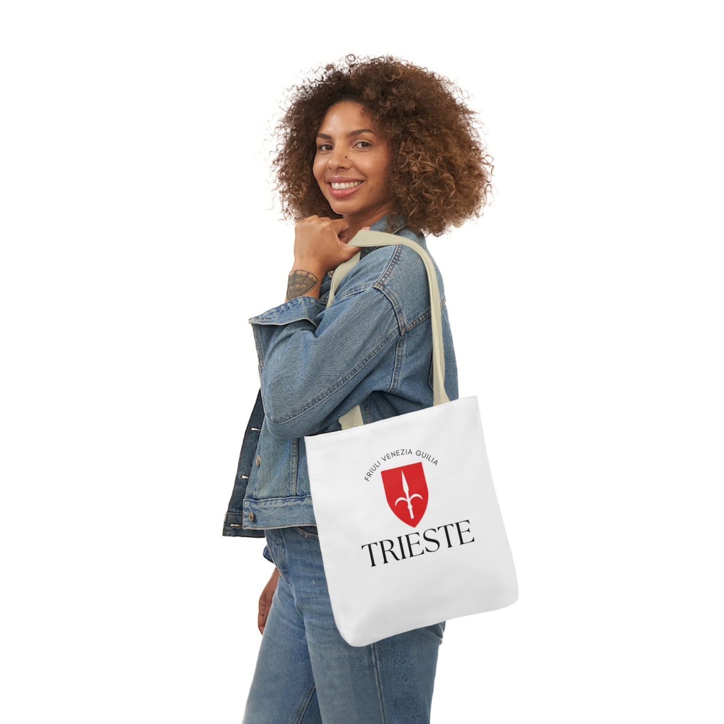 Trieste Canvas Tote Bag with 5-Color Straps - Stylish & Versatile Accessory
