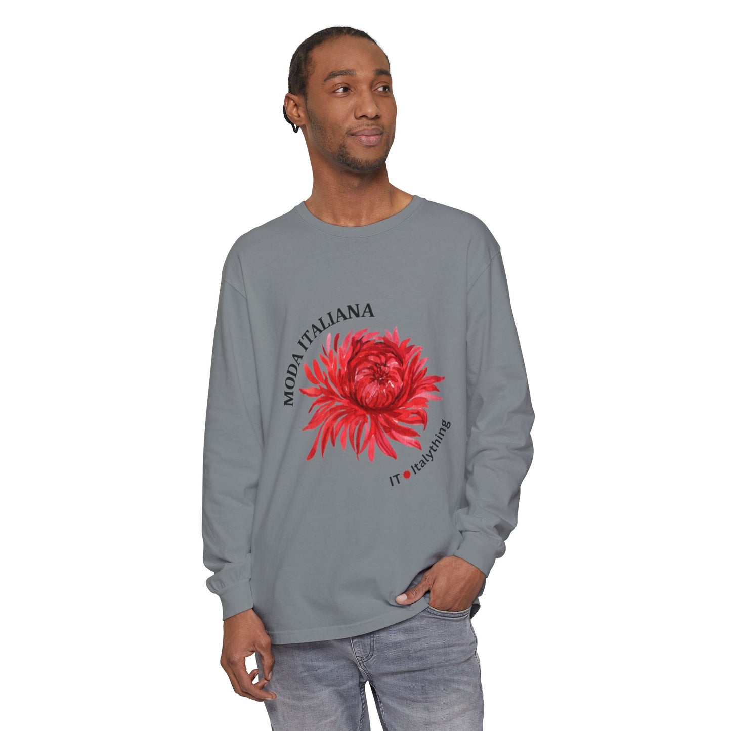Floral Long Sleeve T-Shirt - Moda Italiana Design