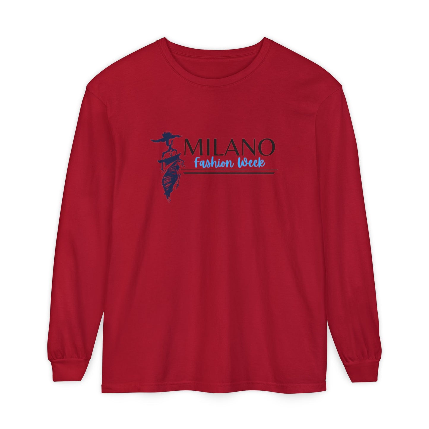 Milan Fashion Week Long Sleeve Tee, Trendy Long Sleeve Top, Milano Fashion Shirt, Casual Wear for Fashion Lovers