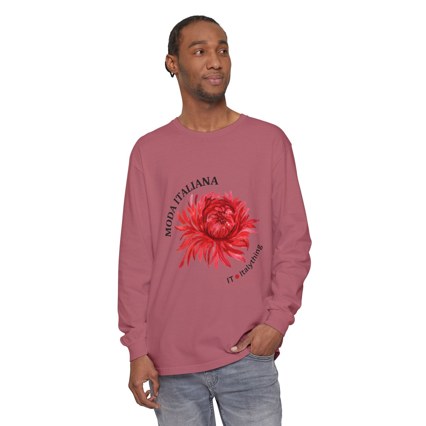 Floral Long Sleeve T-Shirt - Moda Italiana Design