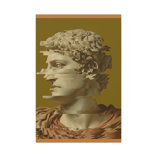 Abstract Antique Roman Bust Canvas Art Print