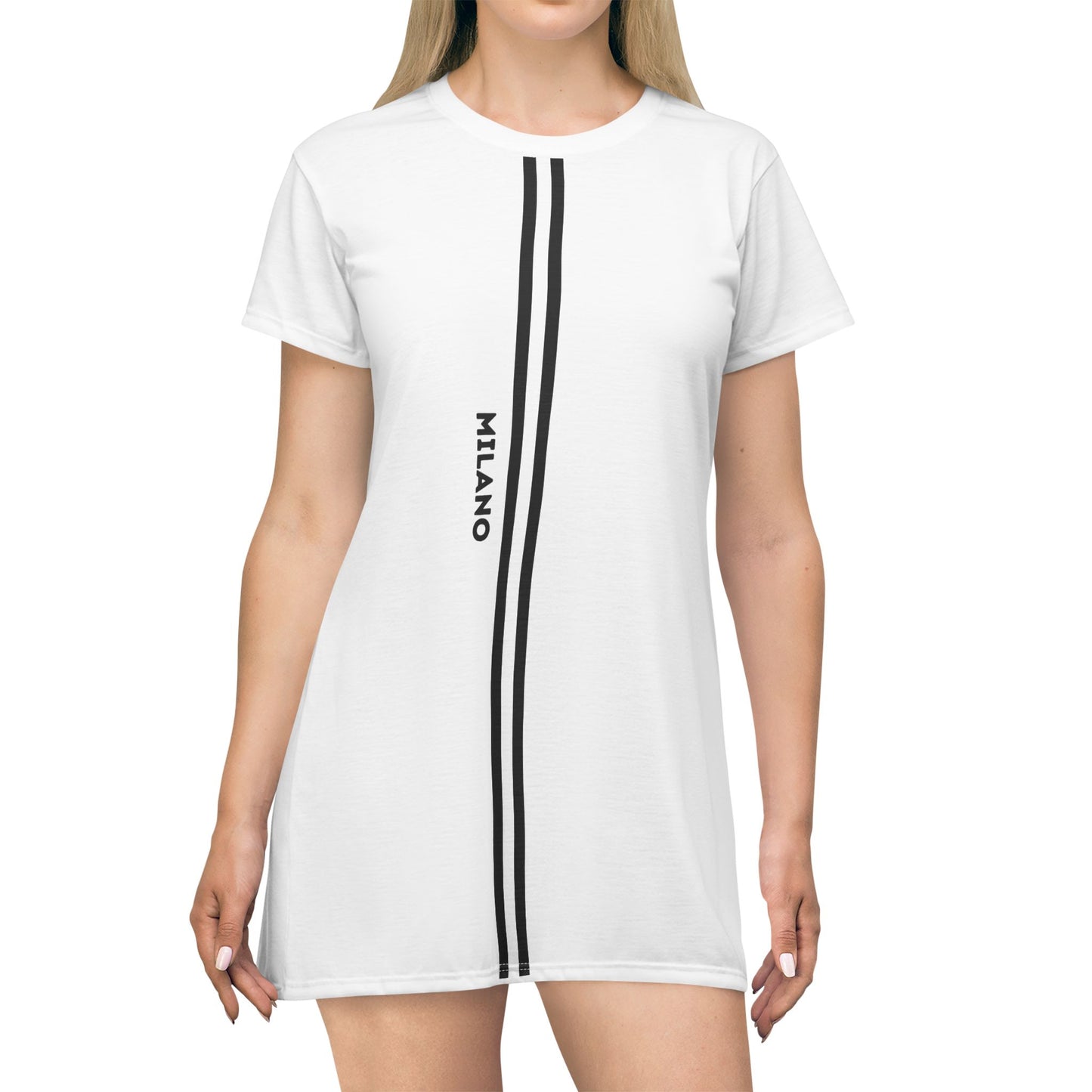 Chic Milano T-Shirt Dress - Casual, Sporty Style for Everyday Wear
