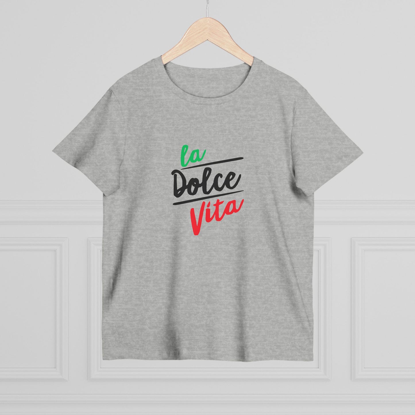 La Dolce Vita Damen-T-Shirt – T-Shirt mit italienischer Flagge