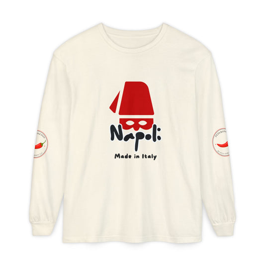 Napoli Long Sleeve Tee, Casual Streetwear, Napoli Pride. Perfect for Travel