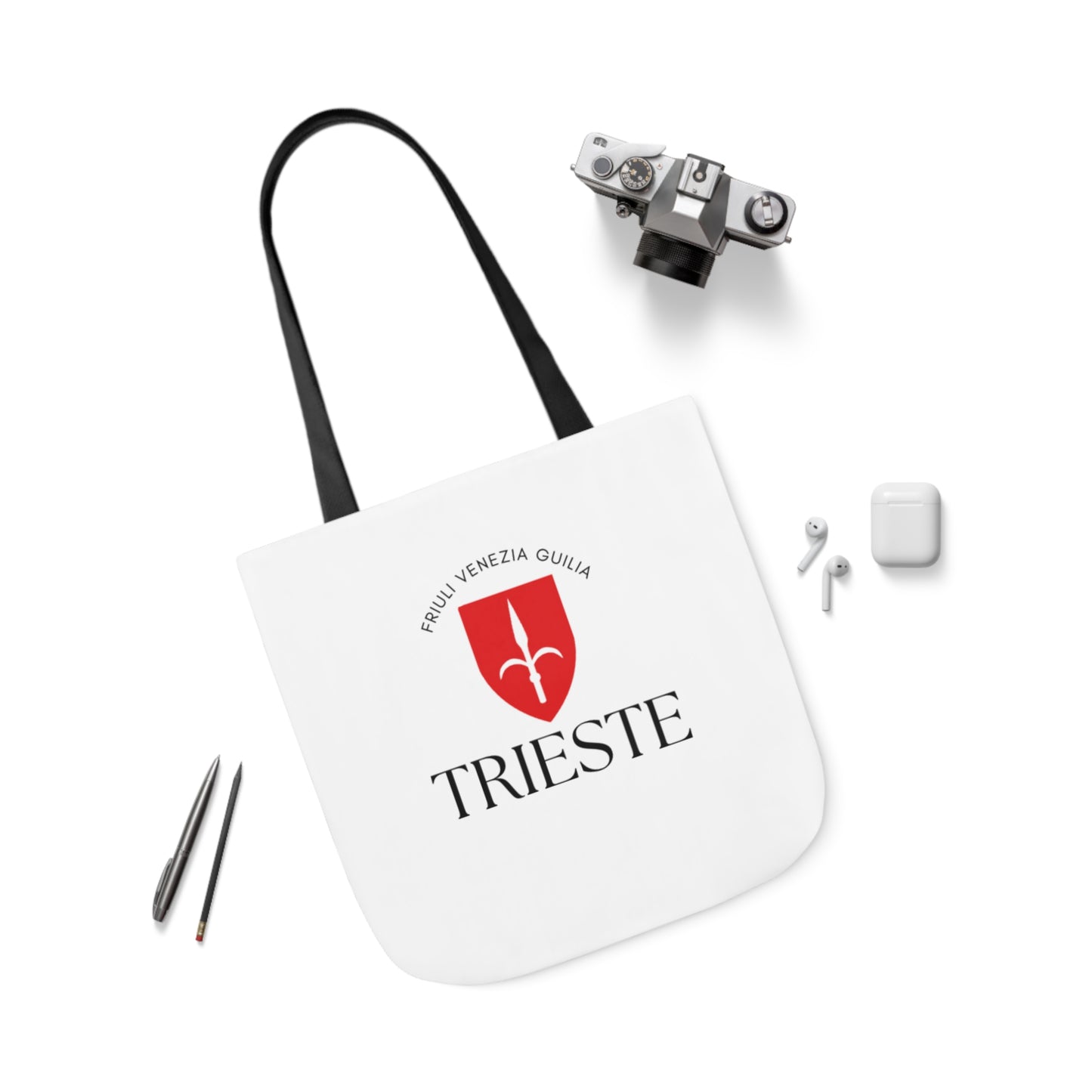 Trieste Canvas Tote Bag with 5-Color Straps - Stylish & Versatile Accessory