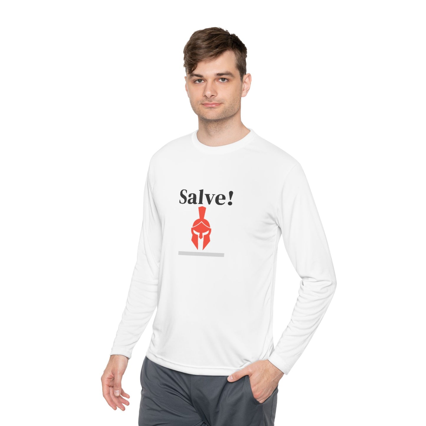 Rome Salve Long Sleeve Tee, Gladiator Inspired Design, Perfect Gift for History Lovers, Casual Everyday Wear