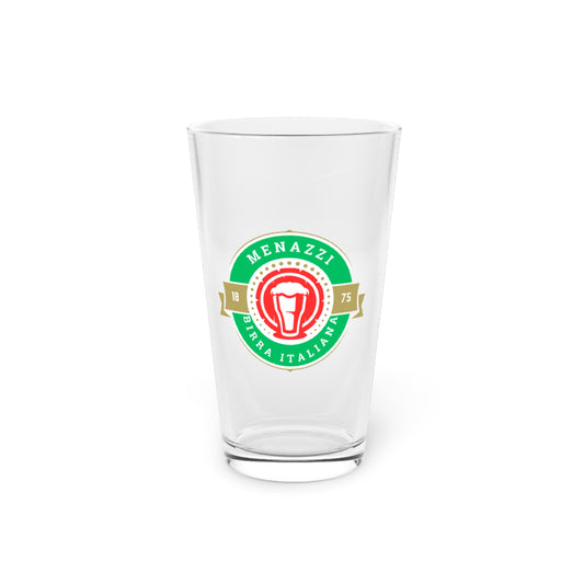 Italienisches Bier-Pintglas „Menazzi Bier“