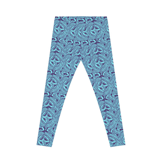 Women's Casual Leggings Pucci-Style Blue