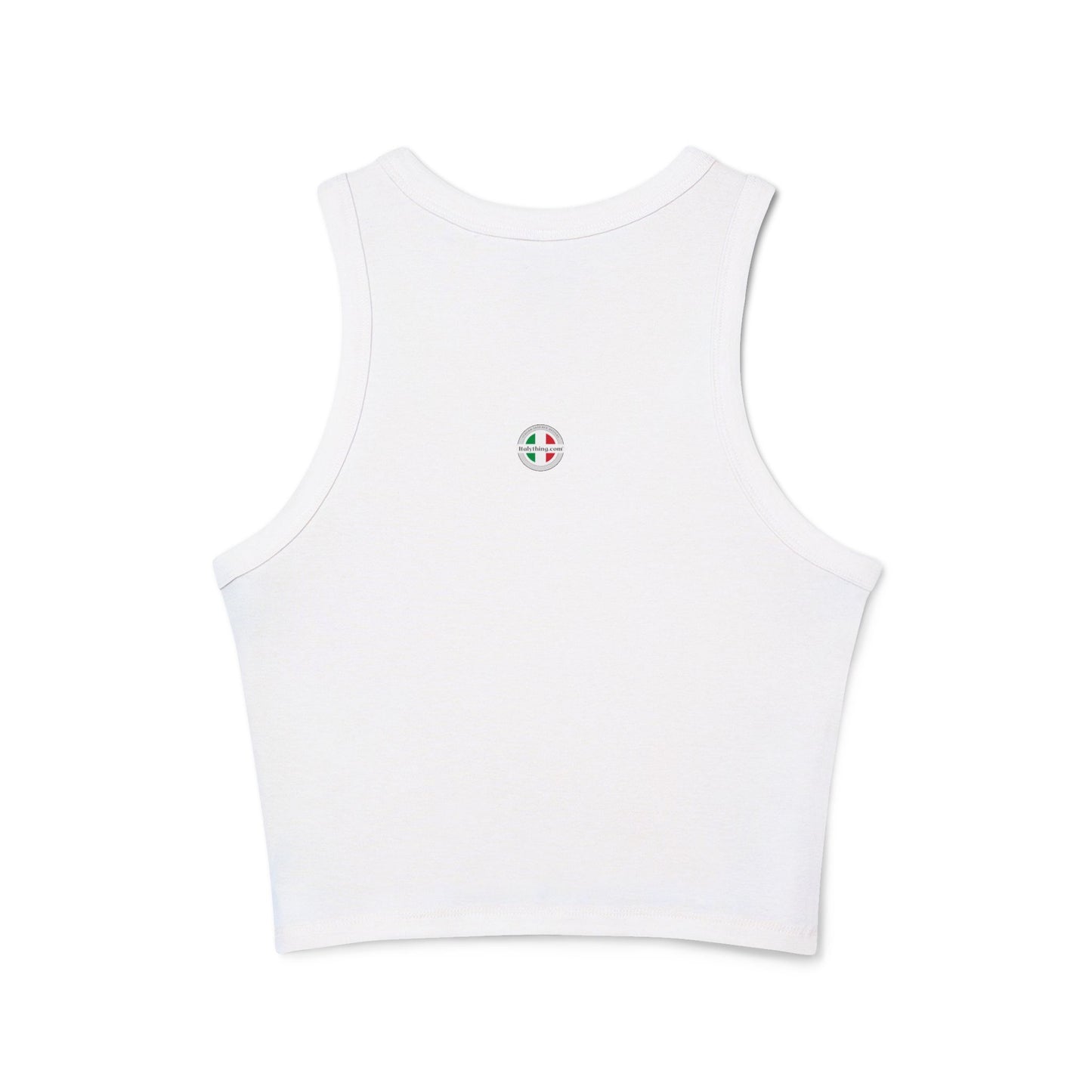 Chic Women's Micro Rib Racer Tank Top - Stylish Summer Top Italian Saying: Sei Bellisima