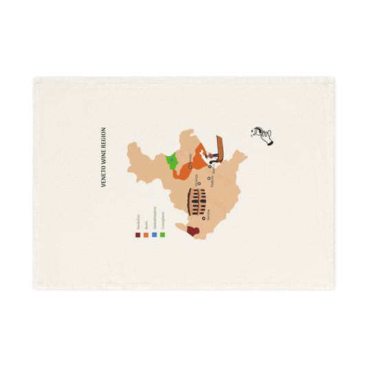 Veneto Wine Region Wine Map Kitchen Towel