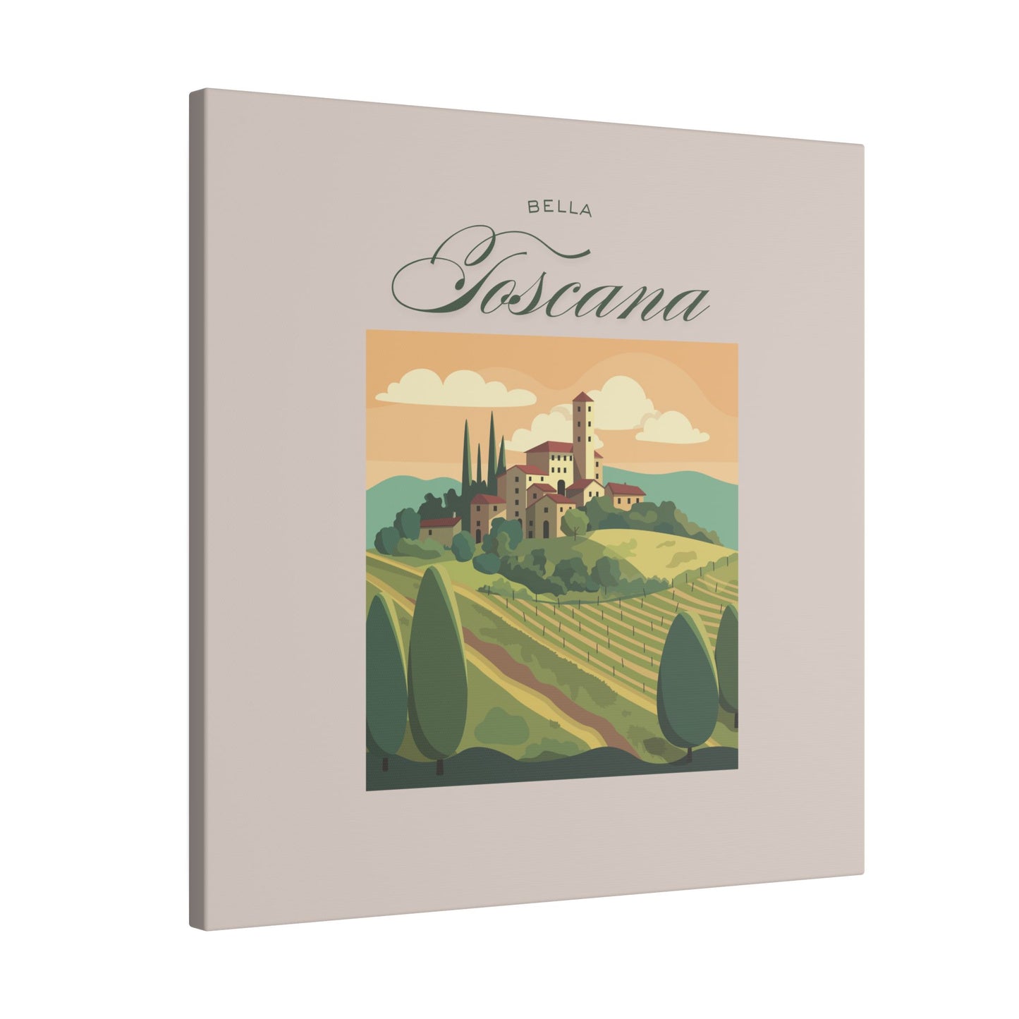 'Bella Toscana' Vintage Landscape Decor - Scenic Canvas Wall Art