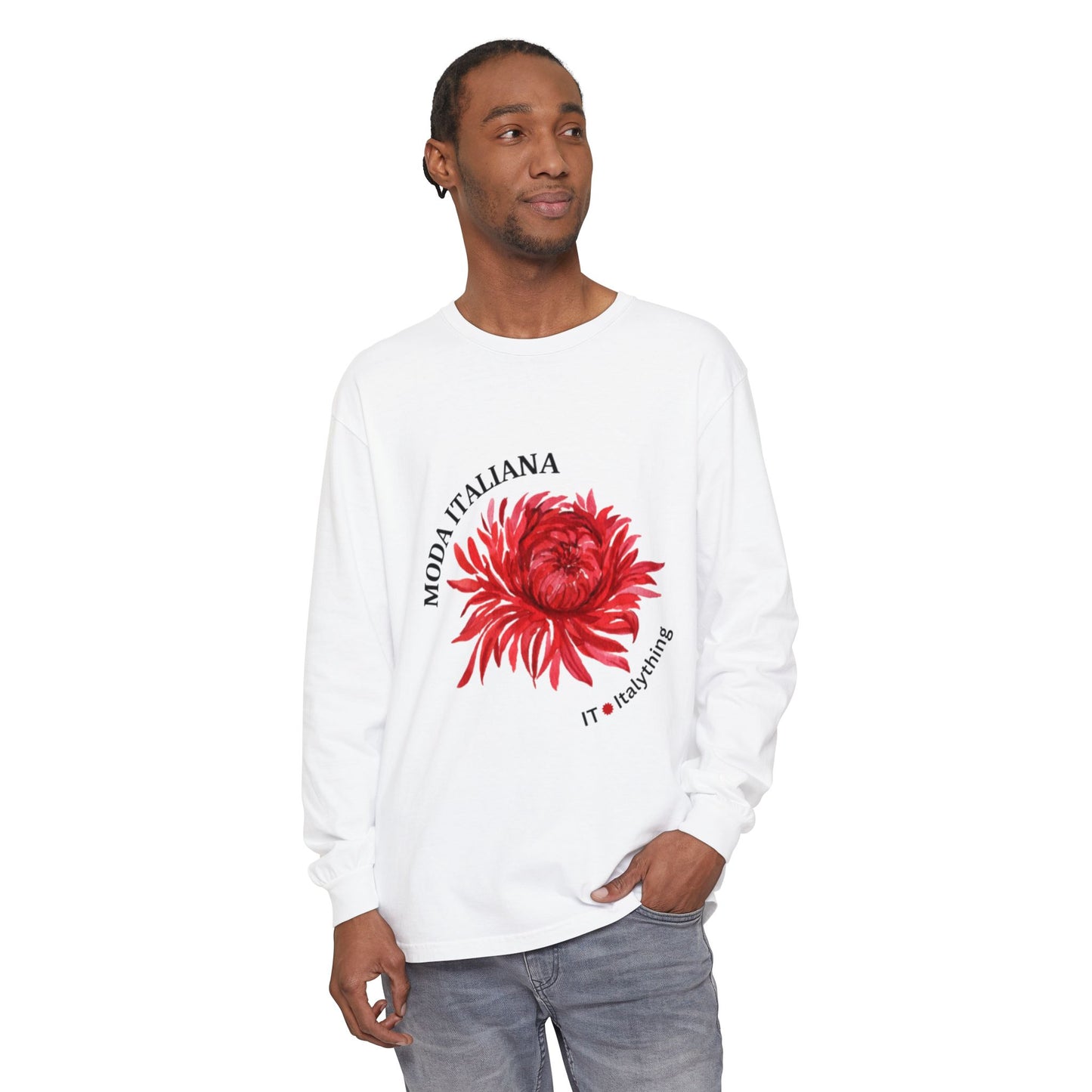 Floral Long Sleeve T-Shirt - Moda Italiana Design