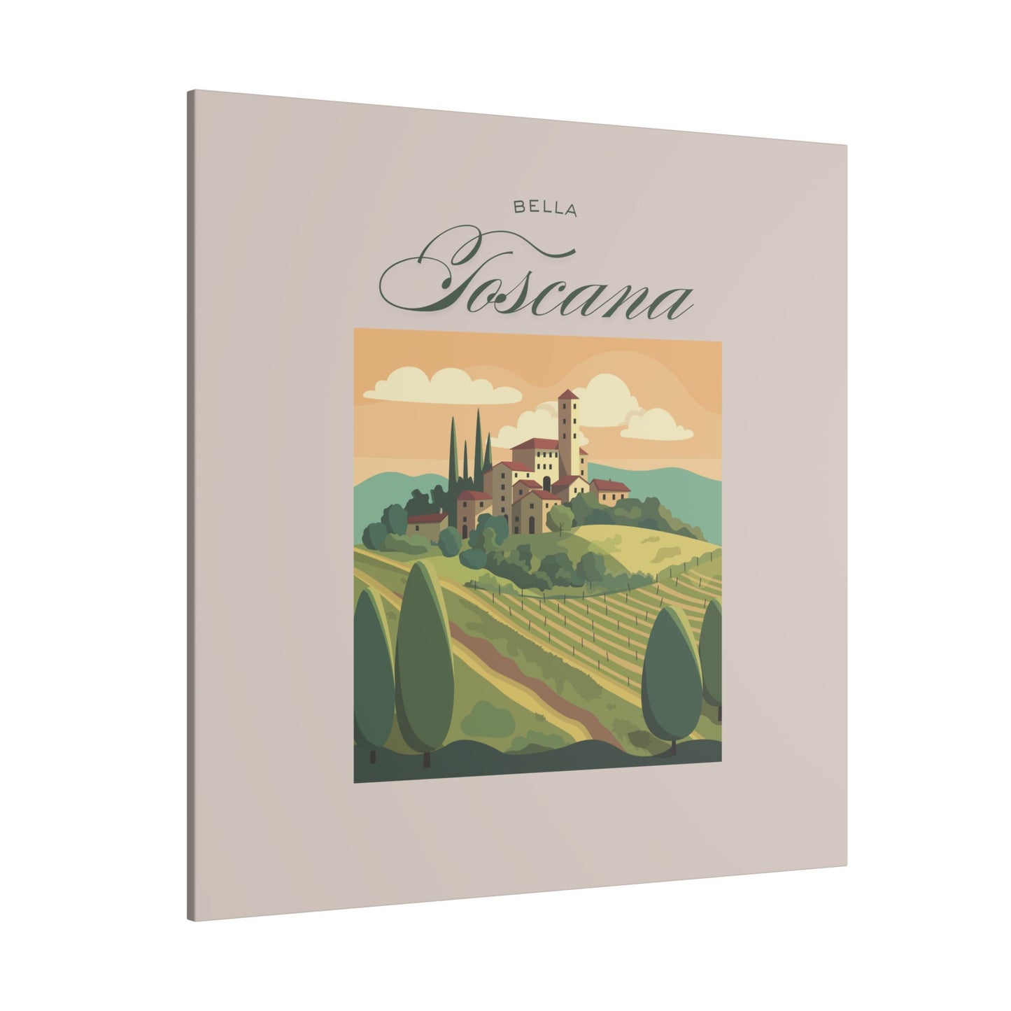 'Bella Toscana' Vintage Landscape Decor - Scenic Canvas Wall Art