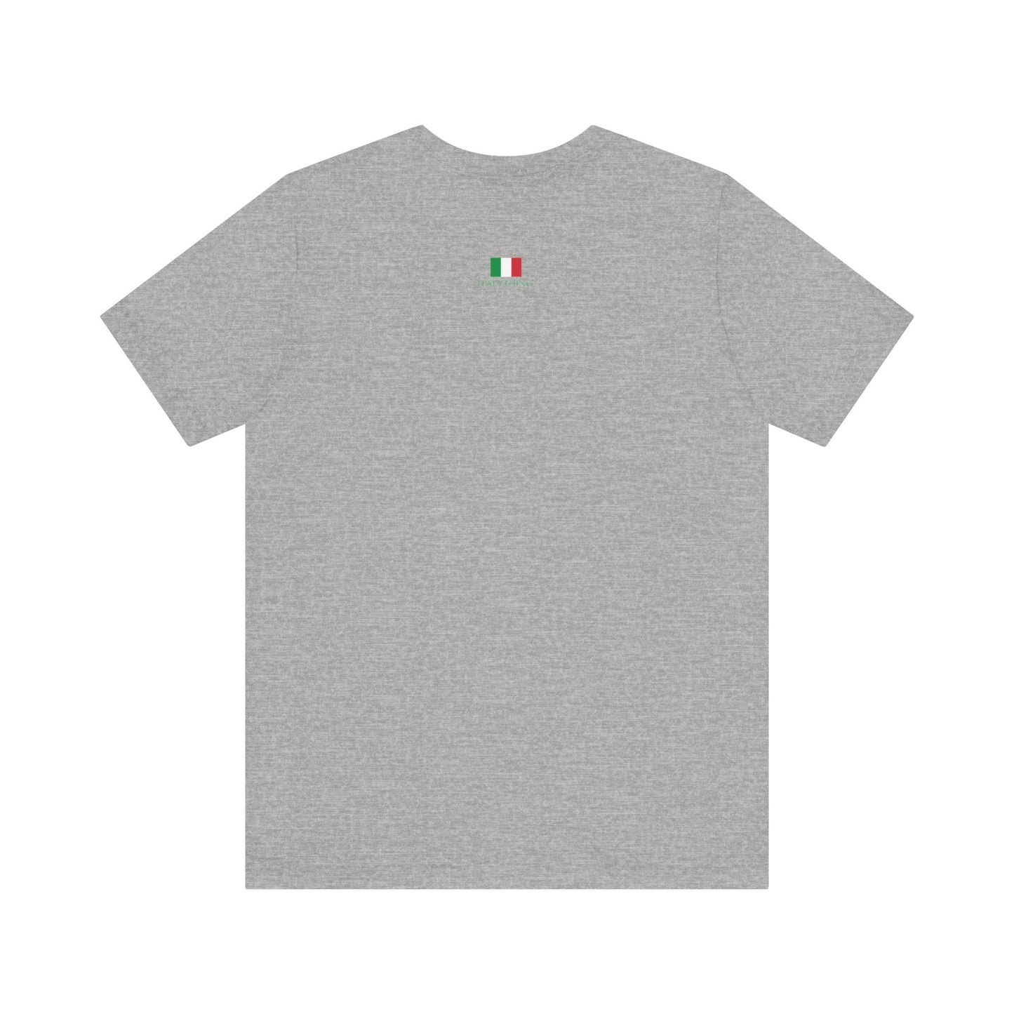 Italian Branded Jersey Short Sleeve Tee with Song slogan : Laura non c'è (Laura is not here) Unisex