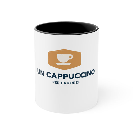 Pink or Black Accent Mug - Un Cappuccino per favore