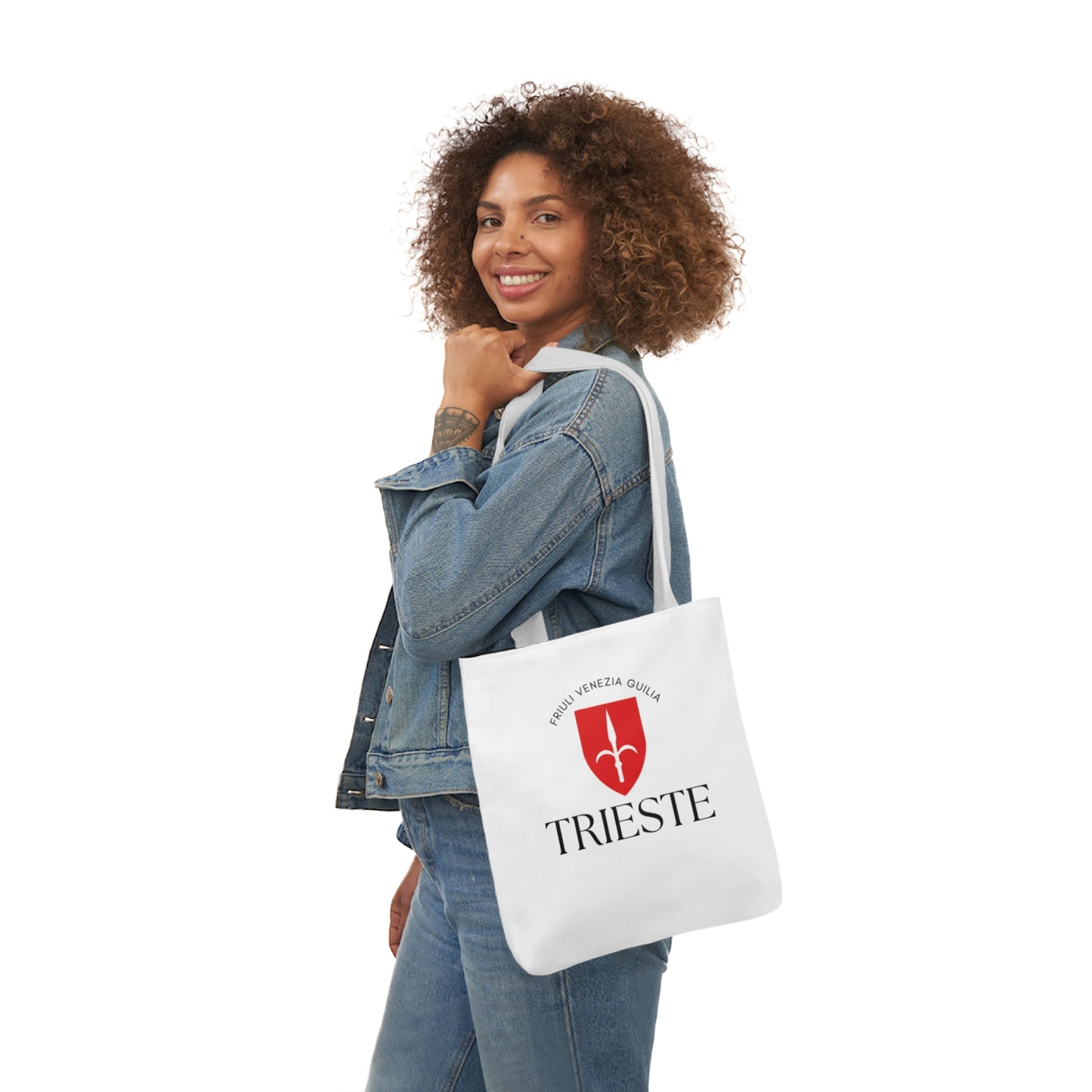 Trieste Canvas Tote Bag with 5-Color Straps - Stylish & Versatile Accessory