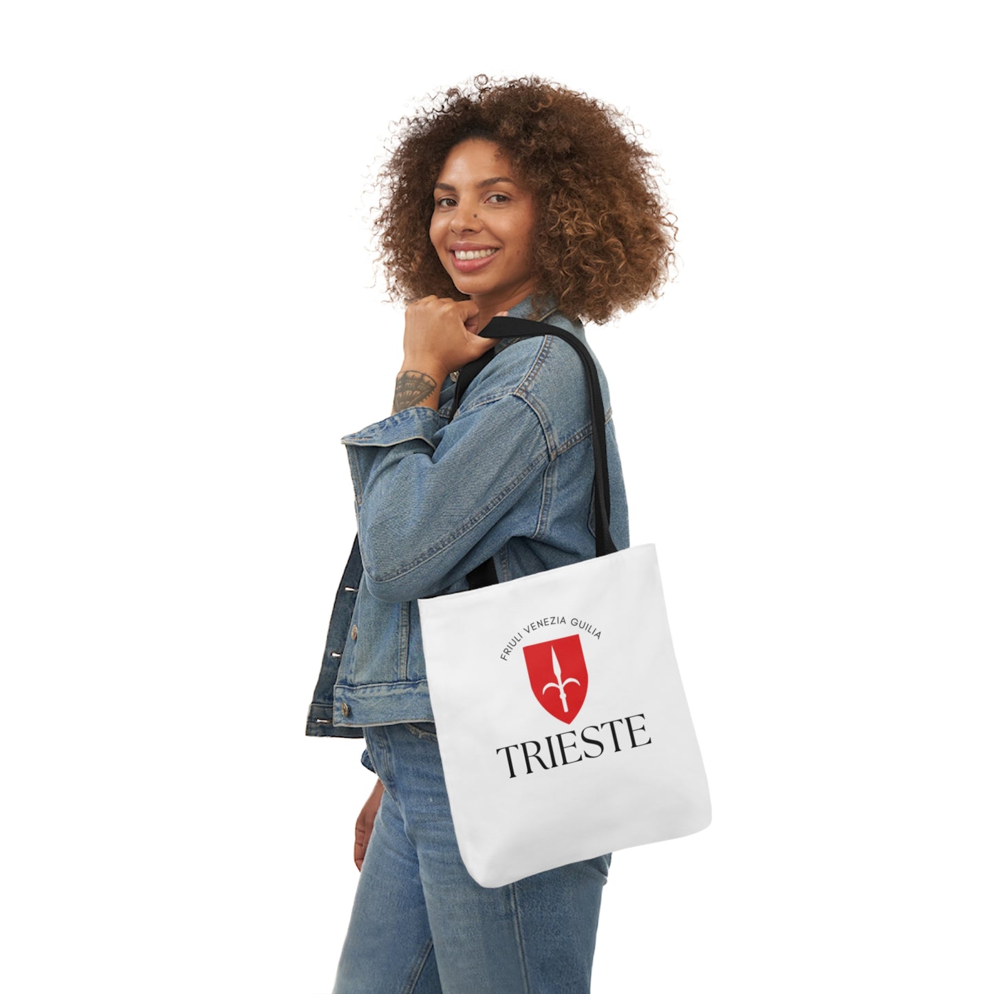 Trieste Canvas Tote Bag with 5-Color Straps - Stylish & Versatile Accessory