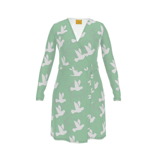 Spring Wrap Dress in Trend Color Mint