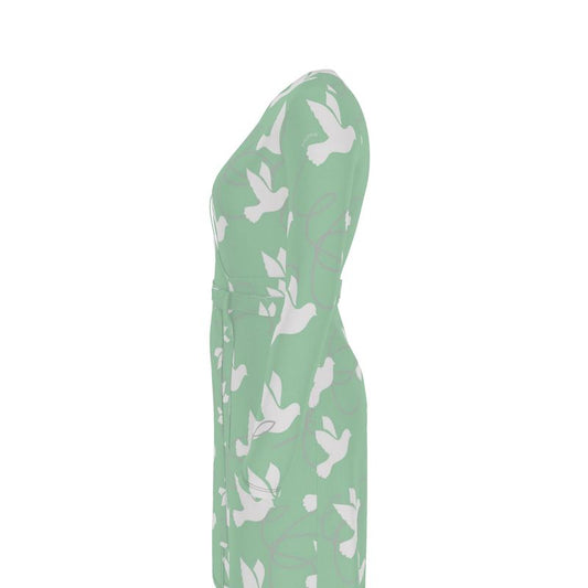 Spring Wrap Dress in Trend Color Mint