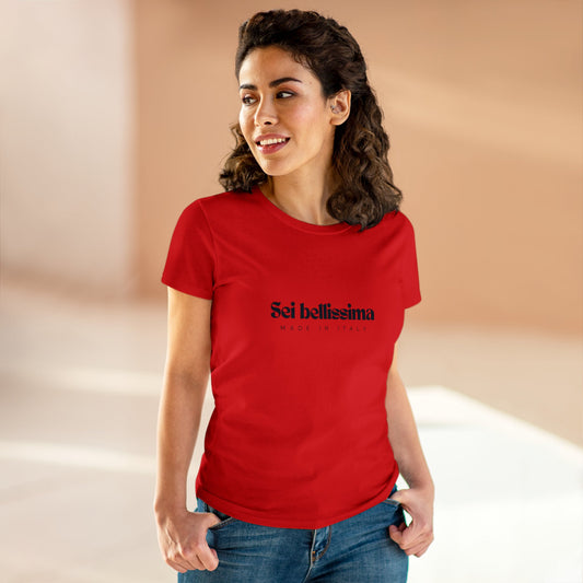 Women's Cotton Tee - Bright Colours - You are beautiful - Sei Bellisima!