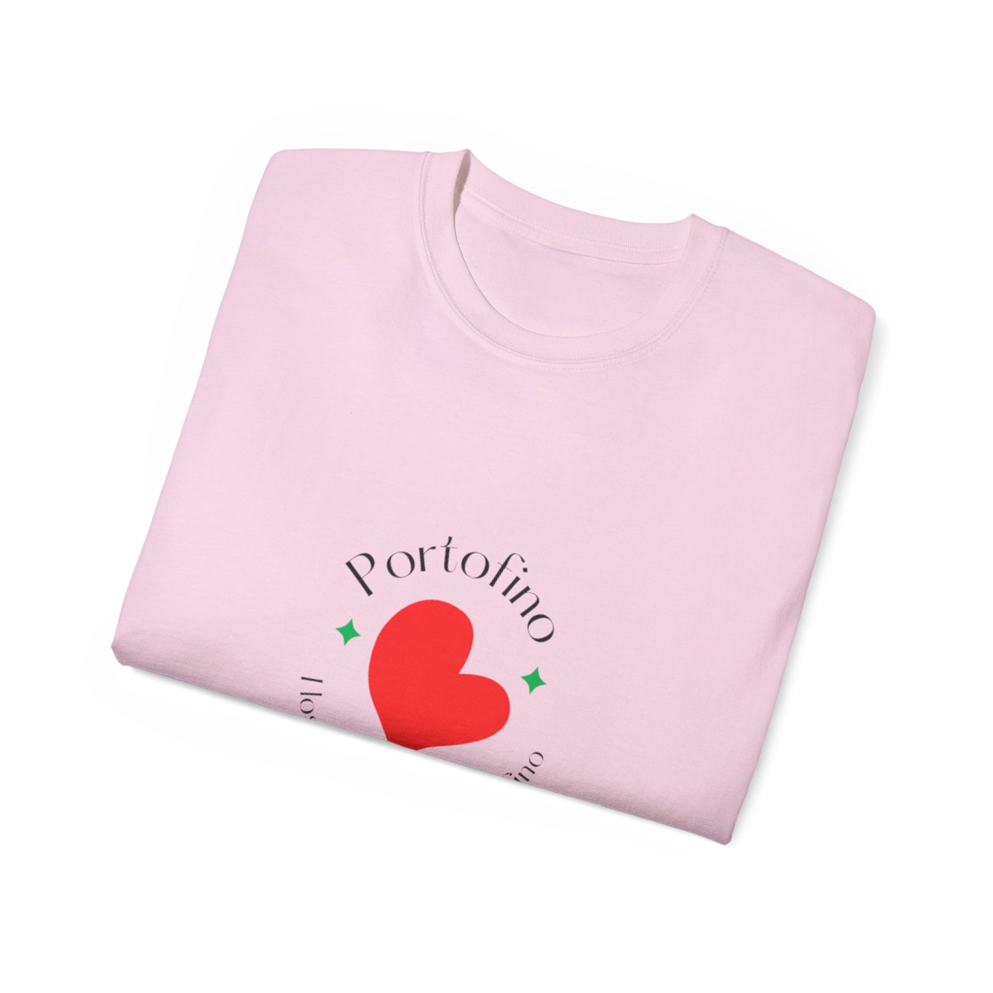 Portofino Heart Unisex Ultra Cotton Tee - Italian Love Graphic T-Shirt