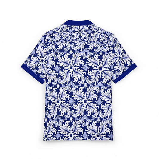 Short Sleeve Shirt Italian Majolica Print, Summer Wear, Beach Vacation, Casual Party Outfit, Stylish Travel Shirt