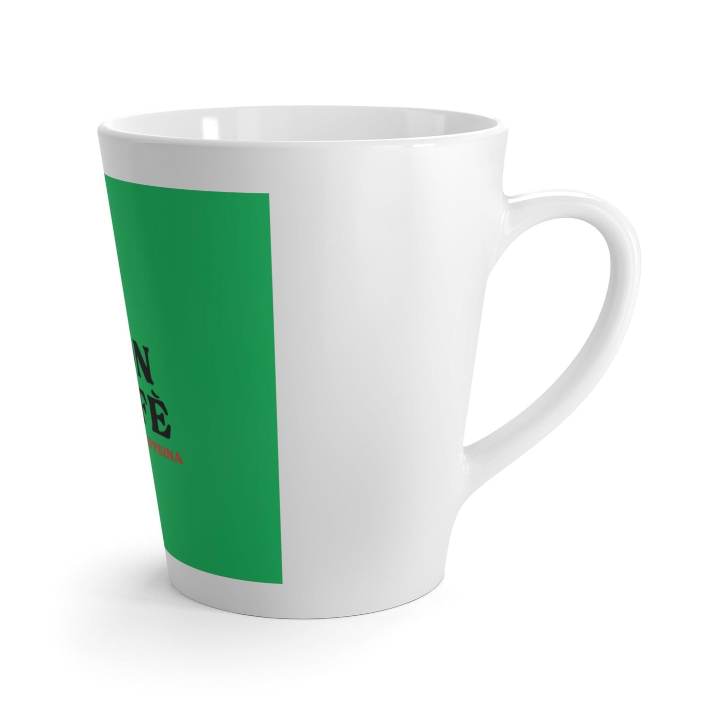 Caffè Latte Mug with Italian Phrase: BUON CAFFÈ - LA TUA DOSE DI CAFFEINA