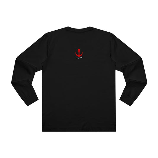 Italian Design Black Men’s Longsleeve Tee with lobster motif