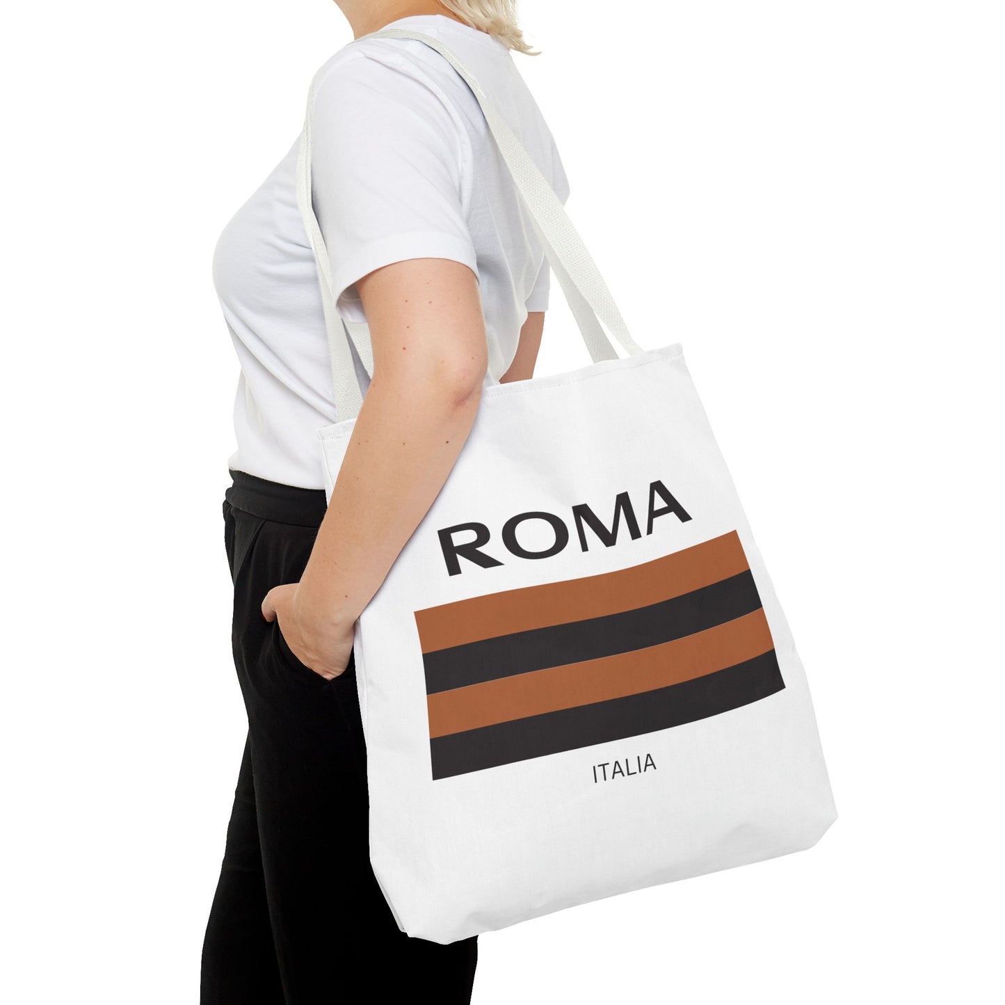 Rome inspired Tote Bag with unique Roma stripes
