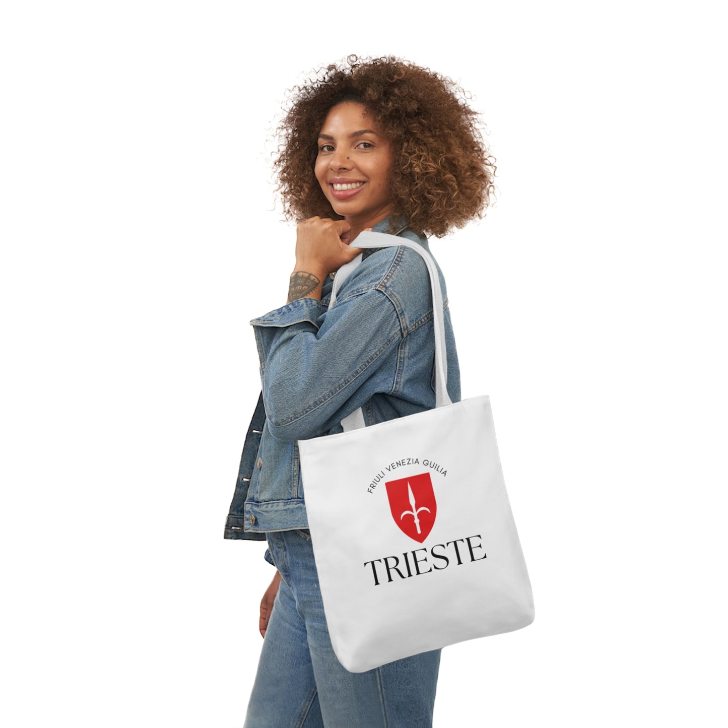 Trieste Canvas Tote Bag with 5-Color Straps - Stylish & Versatile Accessory