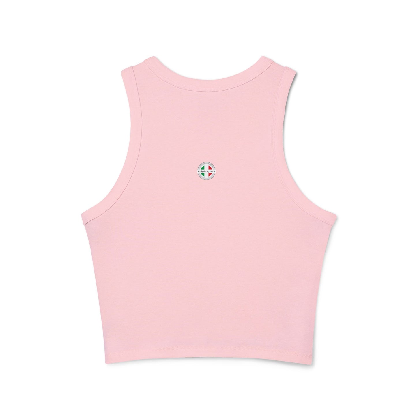 Chic Women's Micro Rib Racer Tank Top - Stylish Summer Top Italian Saying: Sei Bellisima