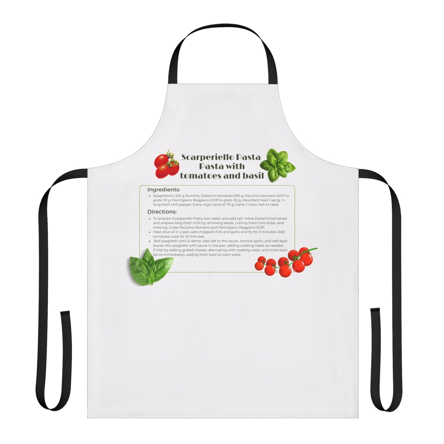 Apron with Neapolitan Pasta Recipe - Pasta with Tomatoes and Basil