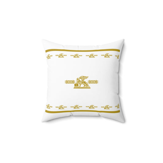 Venetian Design Faux Suede Square Pillow - Palazzetto Leòn de San Marco Venezia