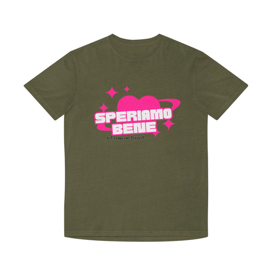 Cute Unisex Faded Shirt - 'Speriamo Bene' Inspirational Tee