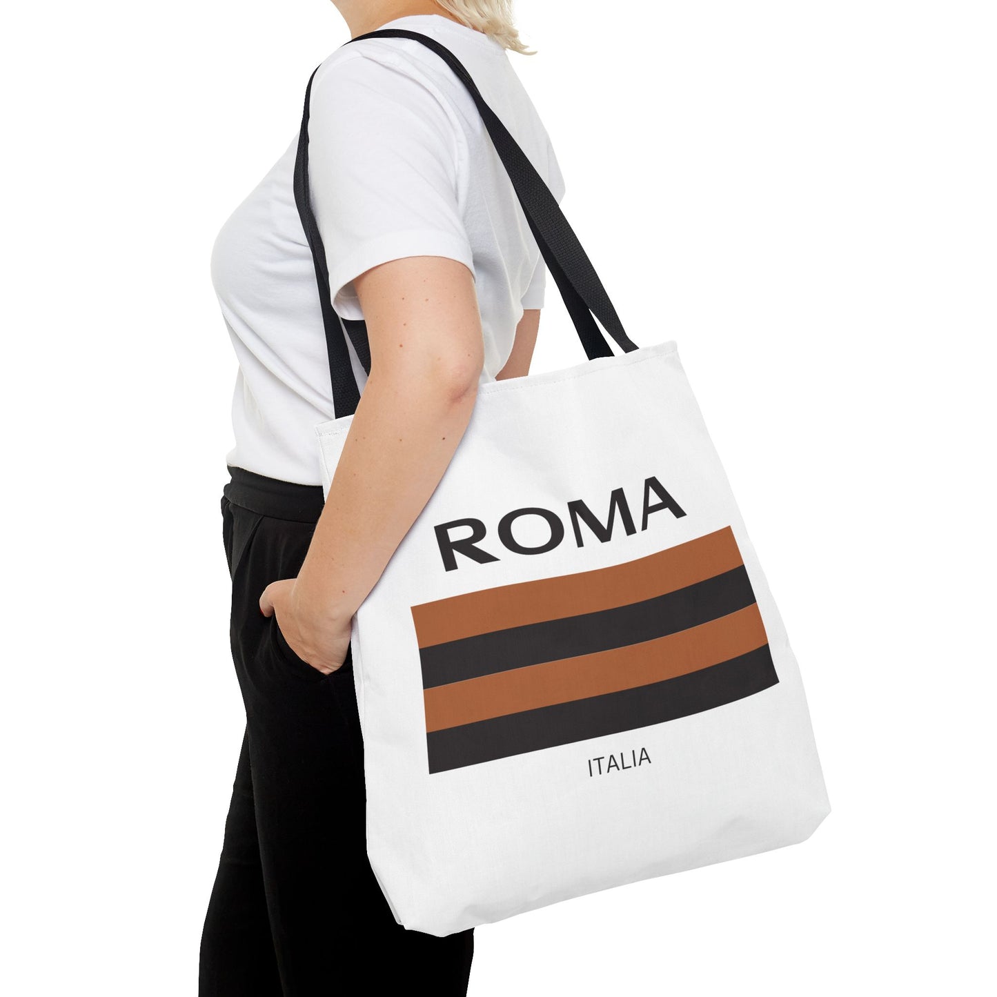 Rome inspired Tote Bag with unique Roma stripes